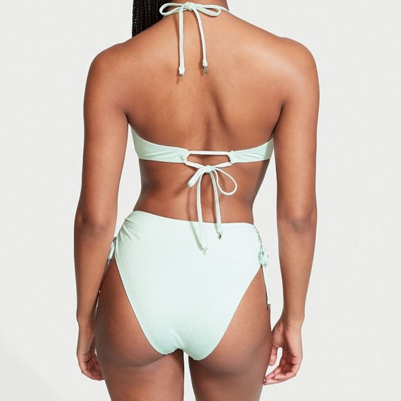 💫VICTORIA'S SECRET SWIM Ruched High Waist Cheeky Bikini Bottom  NWT - Picture 2 of 3